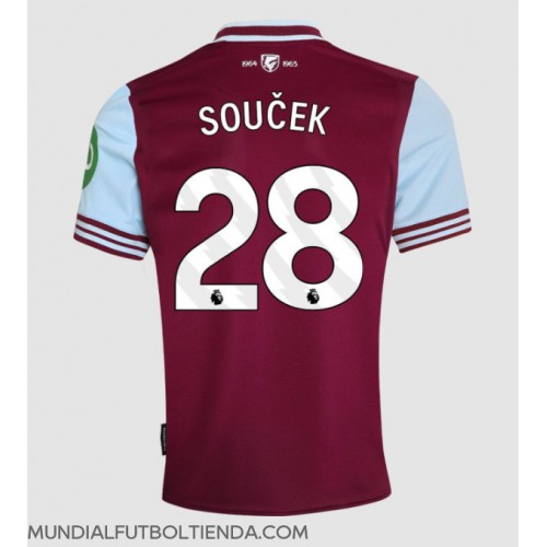 Camiseta West Ham United Tomas Soucek #28 Primera Equipación Replica 2024-25 mangas cortas